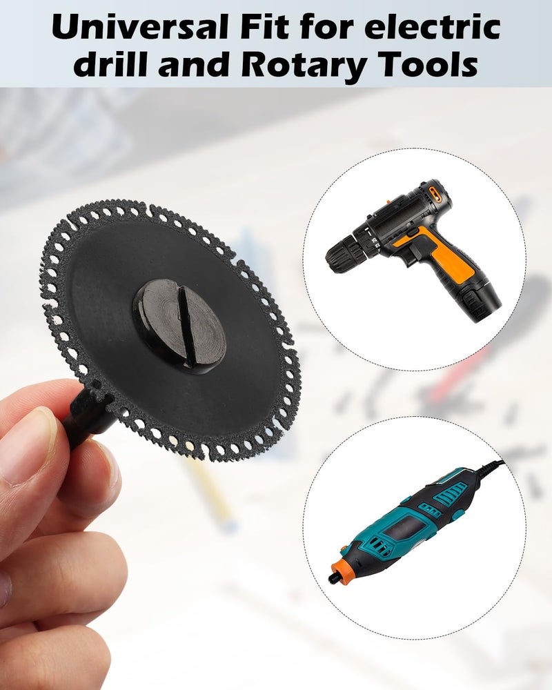 AOKLIT Cut Off Wheel Mounting Mandrel Holder 3/8" & 1/4" Arbor Hole, 4 Pack Cut-Off Wheel for Die Grinder Accessories Drill Bits Tool - Image 4